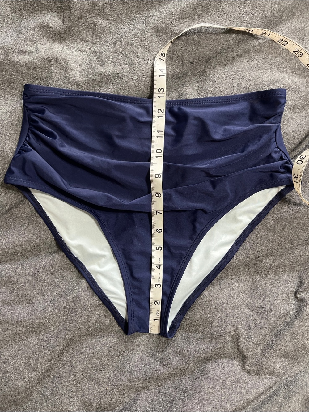 Cupshe Navy High Rise Modest Bikini size medium - Picture 10 of 10